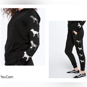 Victoria Secret PINK RARE HTF DOG LOGO SWEATSUIT NWOT